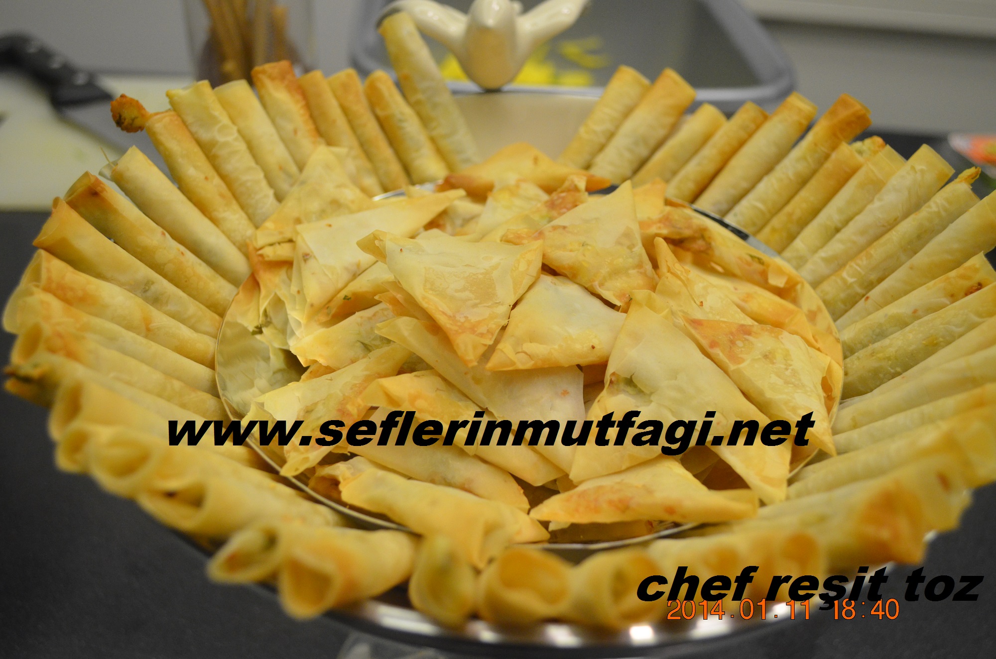 Baklava yufkalı sigara ve muska böreği