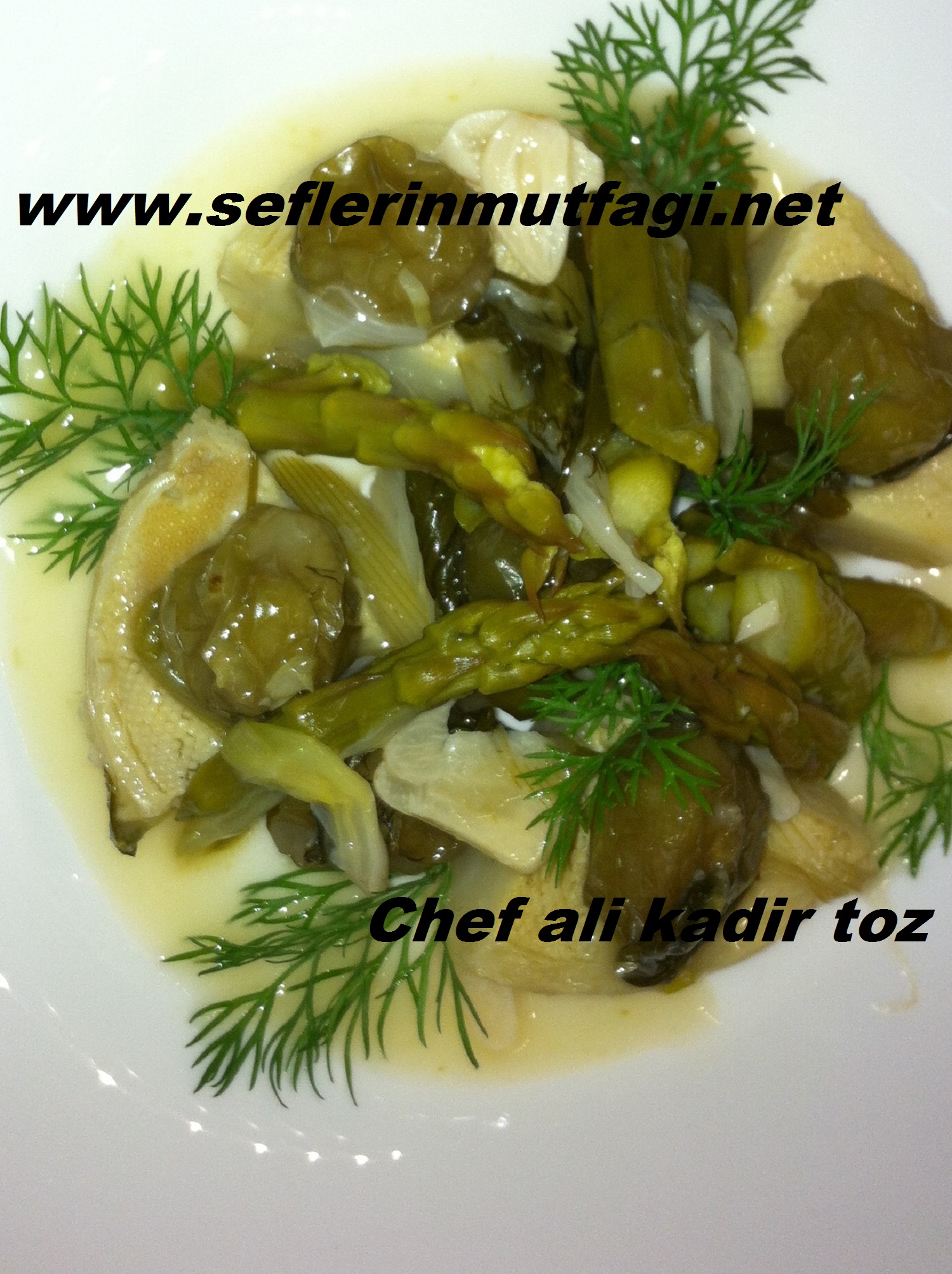 Yeşil erikli zeytinyağlı enginar