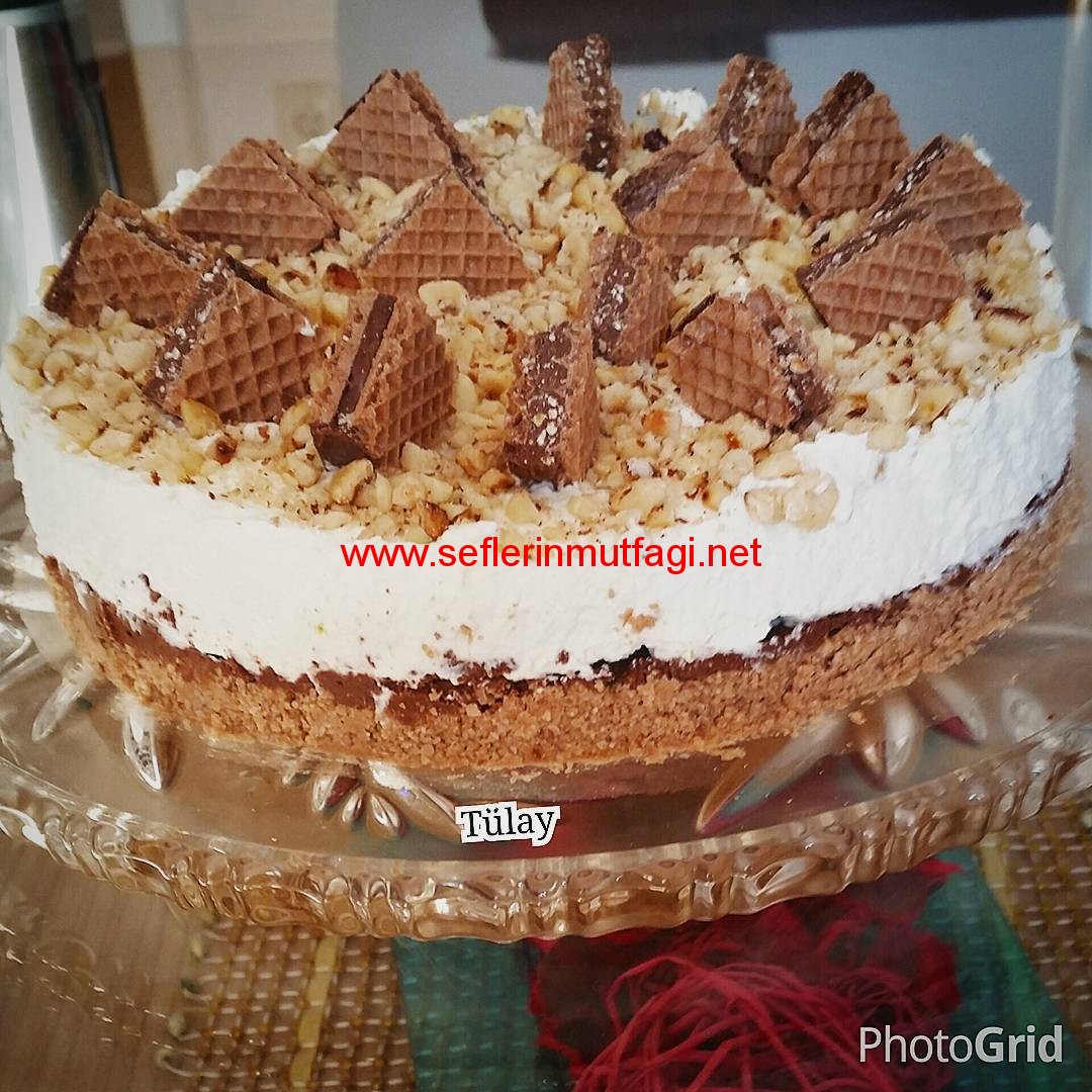 Gofretli pasta tarifi-Hanuta gofreti pastası
