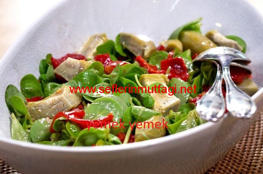 Enginarlı semiz otu salatası-Semiz otu salatası…