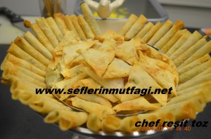 Baklava yufkalı sigara ve muska böreği