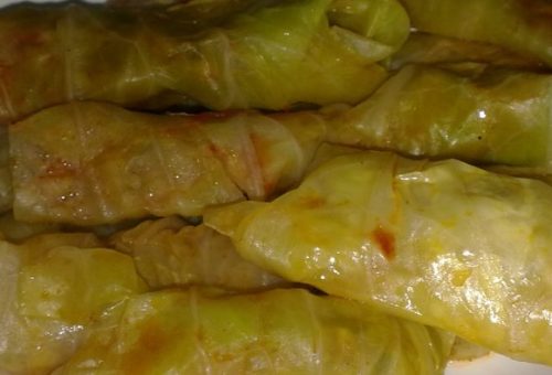 Güveçte Bulgurlu Lahana Dolması